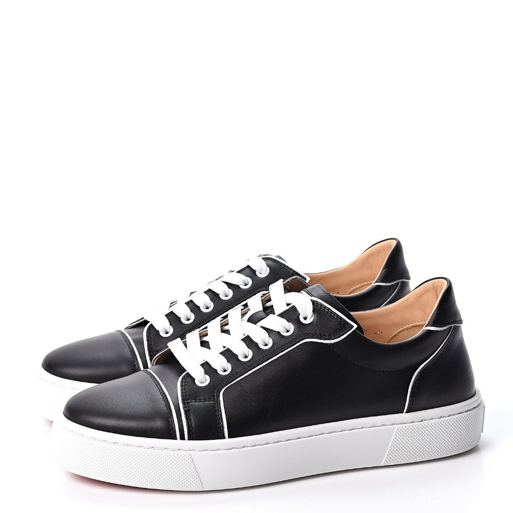 Women's Louboutin Flat Sneakers Vieirissima Black/White